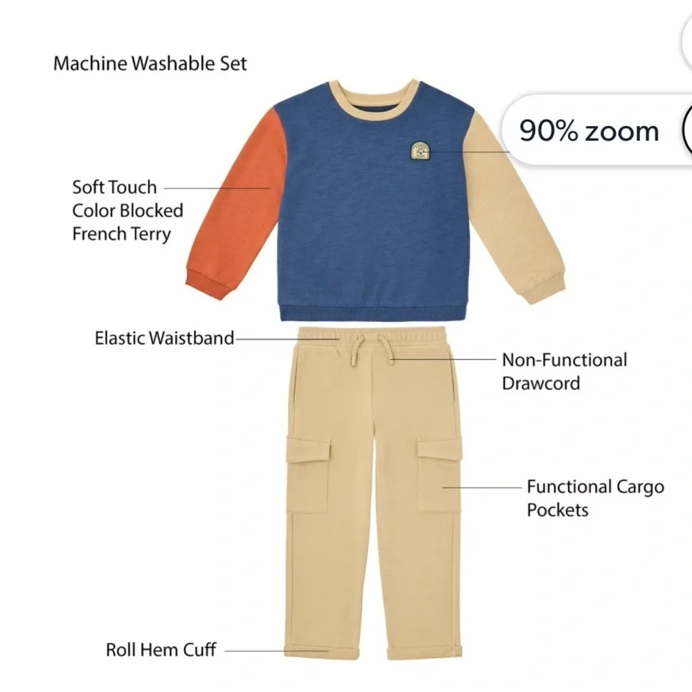 Member’s  Mark Kids' 2 piece playwear set Size 4T